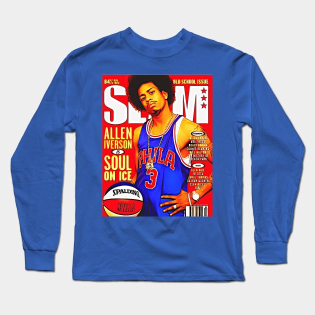 Allen Iverson - Slam Cover Long Sleeve T-Shirt by M.I.M.P.
